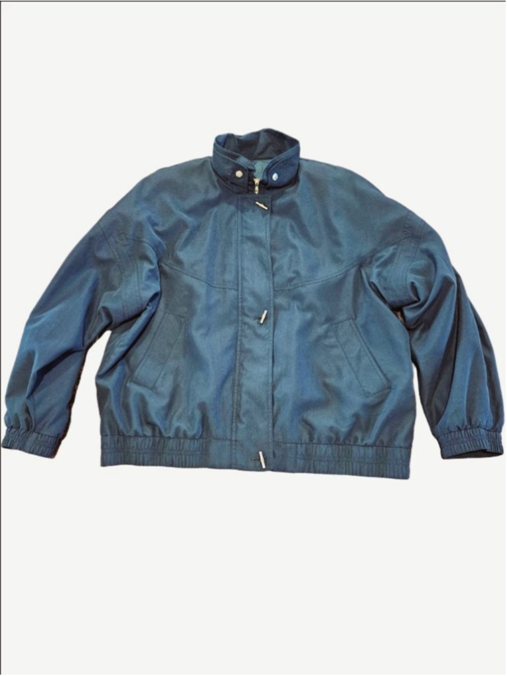 Women's Gallery Sport Vintage Bluish-Green Full Zip Jacket XL
